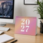 Pink 2027 Calendar A5 Landscape Flip Month To View Planner