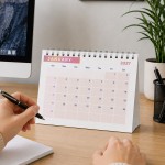 Pink 2027 Calendar A5 Landscape Flip Month To View Planner