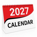  2027 A5 Desktop Calendar Month to View Spiral Bound Planner
