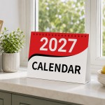  2027 A5 Desktop Calendar Month to View Spiral Bound Planner