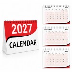  2027 A5 Desktop Calendar Month to View Spiral Bound Planner