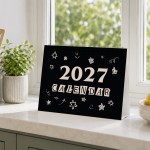 Black 2027 A5 Desktop Calendar Month to View Spiral Bound Black 2027 A5 Desktop Calendar Month to View Spiral Bound