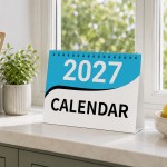 Blue 2027 A5 Desktop Calendar Month to View Spiral Bound Planner Blue 2027 A5 Desktop Calendar Month to View Spiral Bound Planner