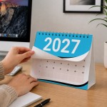 Blue 2027 A5 Desktop Calendar Month to View Spiral Bound Planner Blue 2027 A5 Desktop Calendar Month to View Spiral Bound Planner