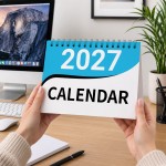 Blue 2027 A5 Desktop Calendar Month to View Spiral Bound Planner Blue 2027 A5 Desktop Calendar Month to View Spiral Bound Planner