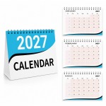 Blue 2027 A5 Desktop Calendar Month to View Spiral Bound Planner Blue 2027 A5 Desktop Calendar Month to View Spiral Bound Planner