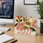 Floral 2027 A5 Desktop Calendar Month to View Spiral Bound Floral 2027 A5 Desktop Calendar Month to View Spiral Bound