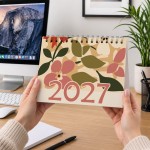 Floral 2027 A5 Desktop Calendar Month to View Spiral Bound Floral 2027 A5 Desktop Calendar Month to View Spiral Bound