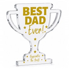 Best Dad Ever Acrylic Trophy Plaque Fathers Day Birthday Gift