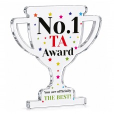 No.1 TA Award Acrylic Trophy Plaque Thank You Teaching Assistant