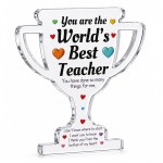 Worlds Best Teacher Acrylic Trophy Plaque Thank You Teacher Gif Worlds Best Teacher Acrylic Trophy Plaque Thank You Teacher Gif