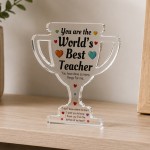 Worlds Best Teacher Acrylic Trophy Plaque Thank You Teacher Gif Worlds Best Teacher Acrylic Trophy Plaque Thank You Teacher Gif