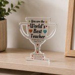 Worlds Best Teacher Acrylic Trophy Plaque Thank You Teacher Gif Worlds Best Teacher Acrylic Trophy Plaque Thank You Teacher Gif