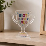 Gift For Teacher Best Teacher Ever Award Acrylic Trophy Plaque Gift For Teacher Best Teacher Ever Award Acrylic Trophy Plaque