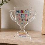 World's Best Colleague Acrylic Trophy Plaque Funny Thank You World's Best Colleague Acrylic Trophy Plaque Funny Thank You