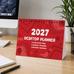2027 Desktop Calendar Freestanding Desk Planner 16 Pages Notes
