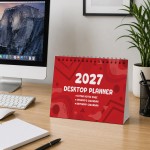 2027 Desktop Calendar Freestanding Desk Planner 16 Pages Notes
