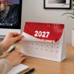 2027 Desktop Calendar Freestanding Desk Planner 16 Pages Notes