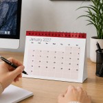 2027 Desktop Calendar Freestanding Desk Planner 16 Pages Notes