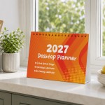 2027 Desk Calendar Desktop Desk Planner 16 Page Flipbook