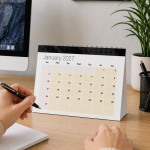 2027 Desktop Calendar Black Freestanding Desk Planner 16 Pages 2027 Desktop Calendar Black Freestanding Desk Planner 16 Pages