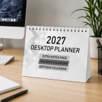 2027 Desktop Calendar Planner 16 Page Desk Calender For Office 2027 Desktop Calendar Planner 16 Page Desk Calender For Office