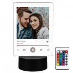 Personalised Plaque Photo LED Custom Song Gift For Him Her