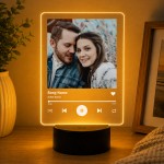 Personalised Plaque Photo LED Custom Song Gift For Him Her