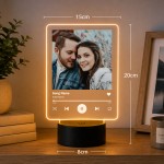 Personalised Plaque Photo LED Custom Song Gift For Him Her
