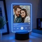 Personalised Plaque Photo LED Custom Song Gift For Him Her