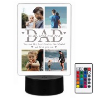Personalised Dad Fathers Day Photo Gifts 16 Colours Plaque