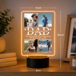 Personalised Dad Fathers Day Photo Gifts 16 Colours Plaque