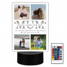 Personalised Mum Mothers Day Photo Gifts 16 Colours Night Light 