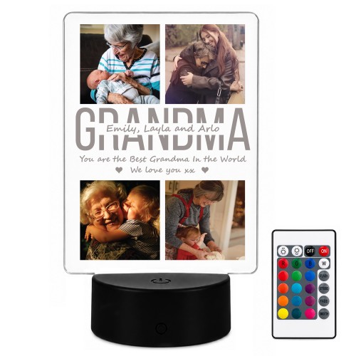 Personalised Grandma Photo Gift 16 Colours Night Light Plaque Personalised Grandma Photo Gift 16 Colours Night Light Plaque