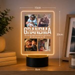 Personalised Grandma Photo Gift 16 Colours Night Light Plaque Personalised Grandma Photo Gift 16 Colours Night Light Plaque