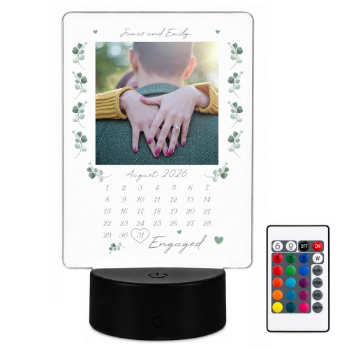 Personalised Engagement Gift Photo LED Light For Women Men
