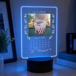 Personalised Engagement Gift Photo LED Light For Women Men