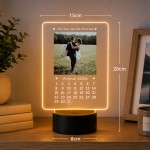 Personalised Wedding Photo LED Light Calendar Anniversary