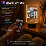Personalised Couples Photo LED Light 9 Photos Anniversary 