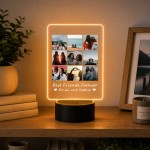 Personalised Best Friend LED Night Light Lamp Friendship Gift