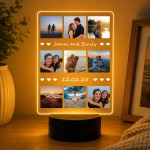 Personalised Couple Gift LED Light Custom Photo Plaque Gifts Personalised Couple Gift LED Light Custom Photo Plaque Gifts
