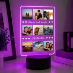Personalised Couple Gift LED Light Custom Photo Plaque Gifts Personalised Couple Gift LED Light Custom Photo Plaque Gifts