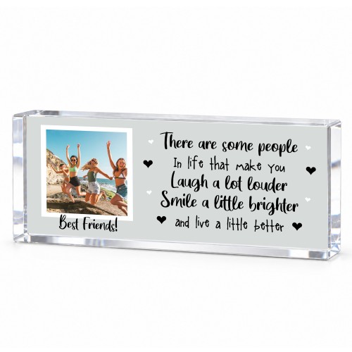 Personalised Best Friend Photo Plaque Friendship Keepsake