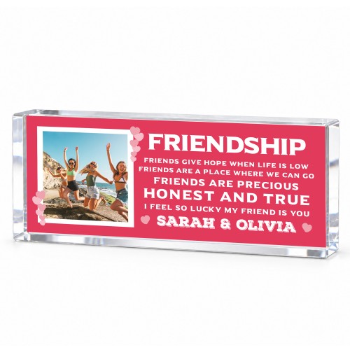 Personalised Best Friend Gift With Photo Friendship Plaque