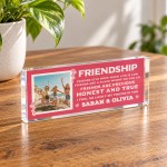 Personalised Best Friend Gift With Photo Friendship Plaque