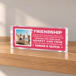 Personalised Best Friend Gift With Photo Friendship Plaque