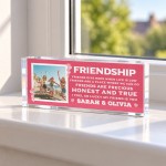 Personalised Best Friend Gift With Photo Friendship Plaque