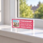 Personalised Best Friend Gift With Photo Friendship Plaque