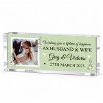 Personalised Wedding Photo Acrylic Plaque Custom Names Date Gift Personalised Wedding Photo Acrylic Plaque Custom Names Date Gift