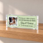 Personalised Wedding Photo Acrylic Plaque Custom Names Date Gift Personalised Wedding Photo Acrylic Plaque Custom Names Date Gift